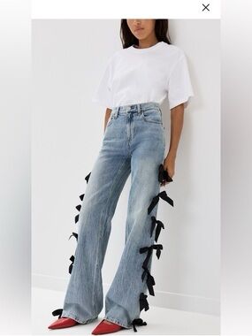 NWT Alice & Olivia Bow Tie Jeans